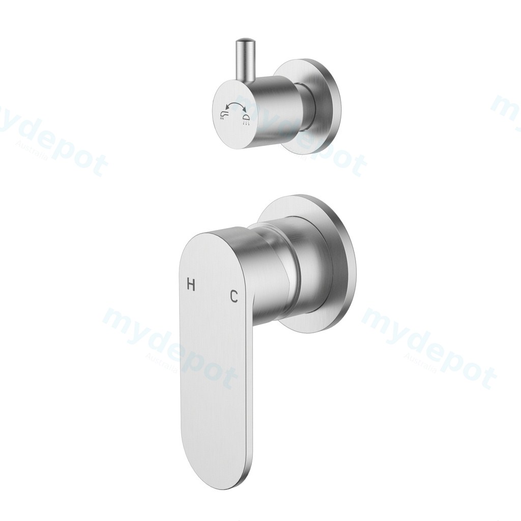 [44885] Sora SS Wall Diverter Mixer Trim Kits Brushed Stainless Steel