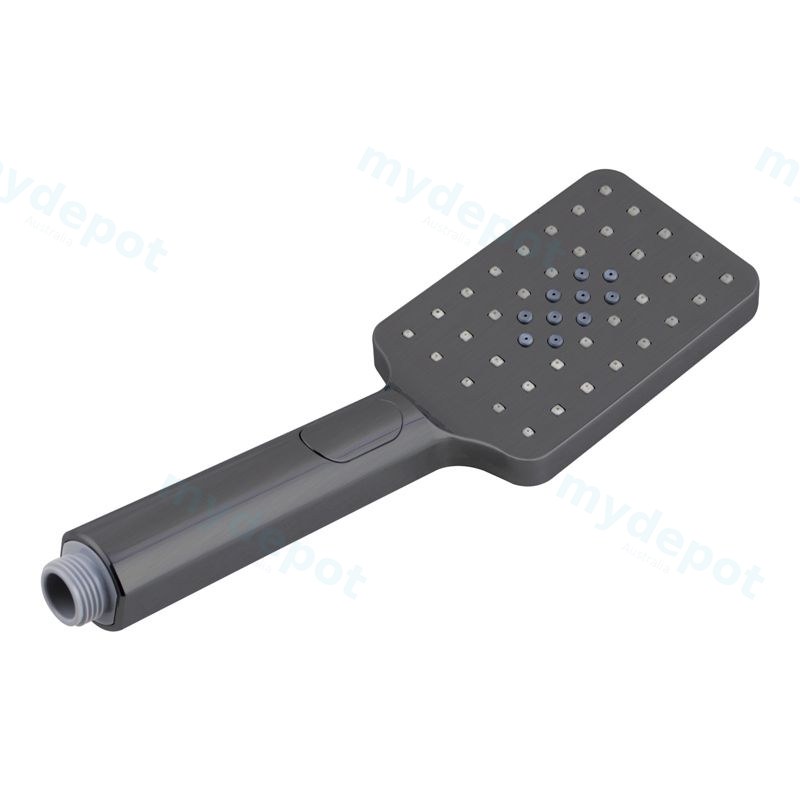 [41151] Square 3 Functions Gun Metal Grey Rainfall Handheld Shower Head