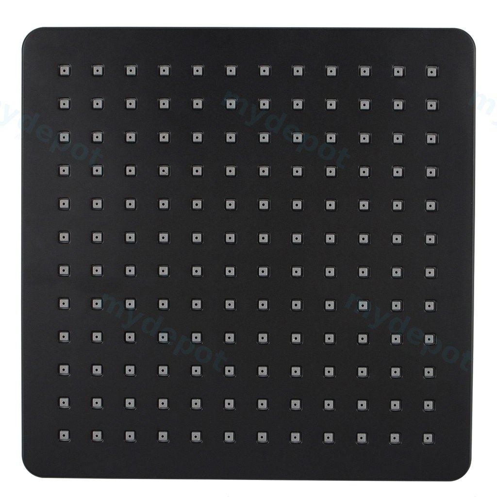 [40304] Square Black ABS Rainfall Shower Head 200mm