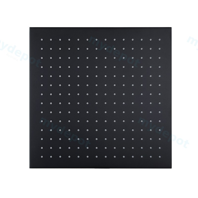 [40302] Square Black Brass Rainfall Shower Head 300mm