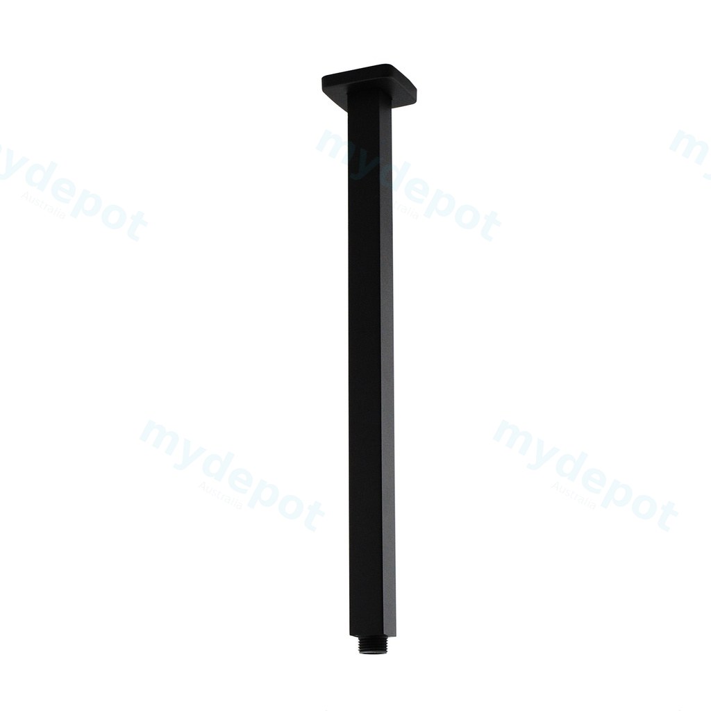 [40322] Square Black Ceiling Shower Arm 400mm