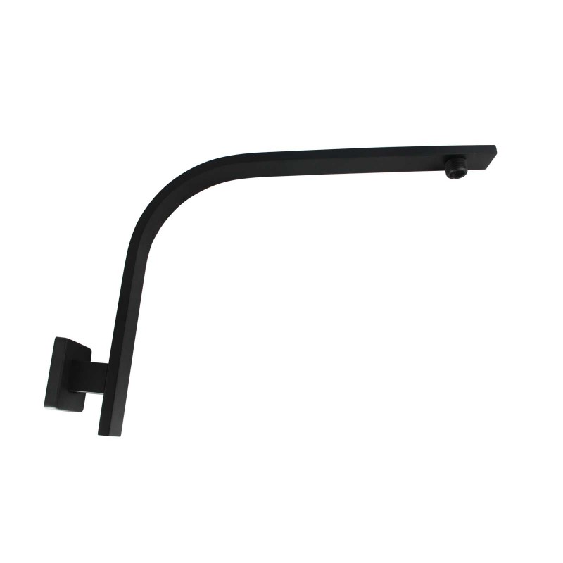 [40331] Square Black Gooseneck Wall Shower Arm