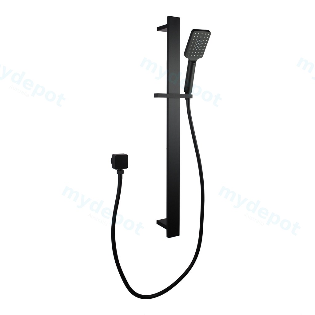 [40262] Square Black Sliding Shower Rail(ABS Handheld Shower)