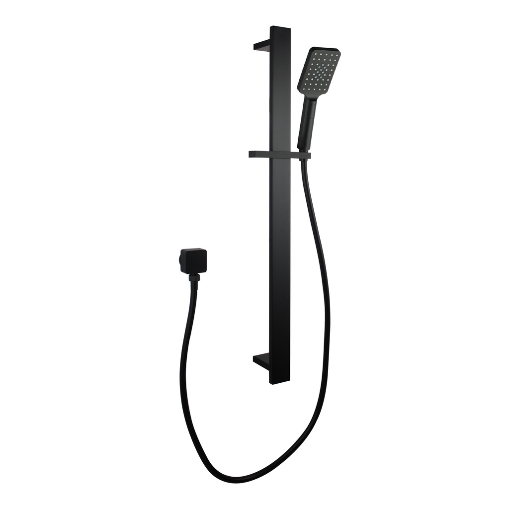Square Black Sliding Shower Rail(ABS Handheld Shower)