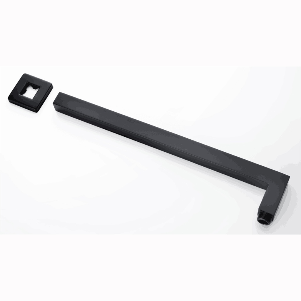 [40329] Square Black Wall Mounted Shower Arm 400mm