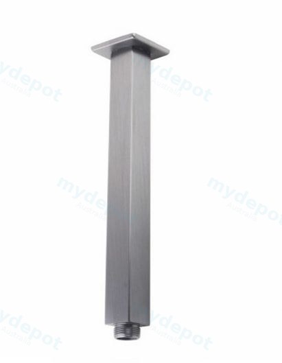 [40323] Square Brushed Nickel Ceiling Shower Arm 400mm