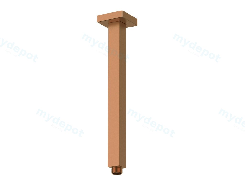 [55133] Square Ceiling Shower Arm 300mm Brushed Bronze