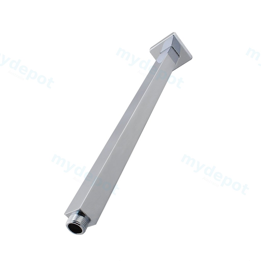 [40321] Square Chrome Ceiling Shower Arm 400mm