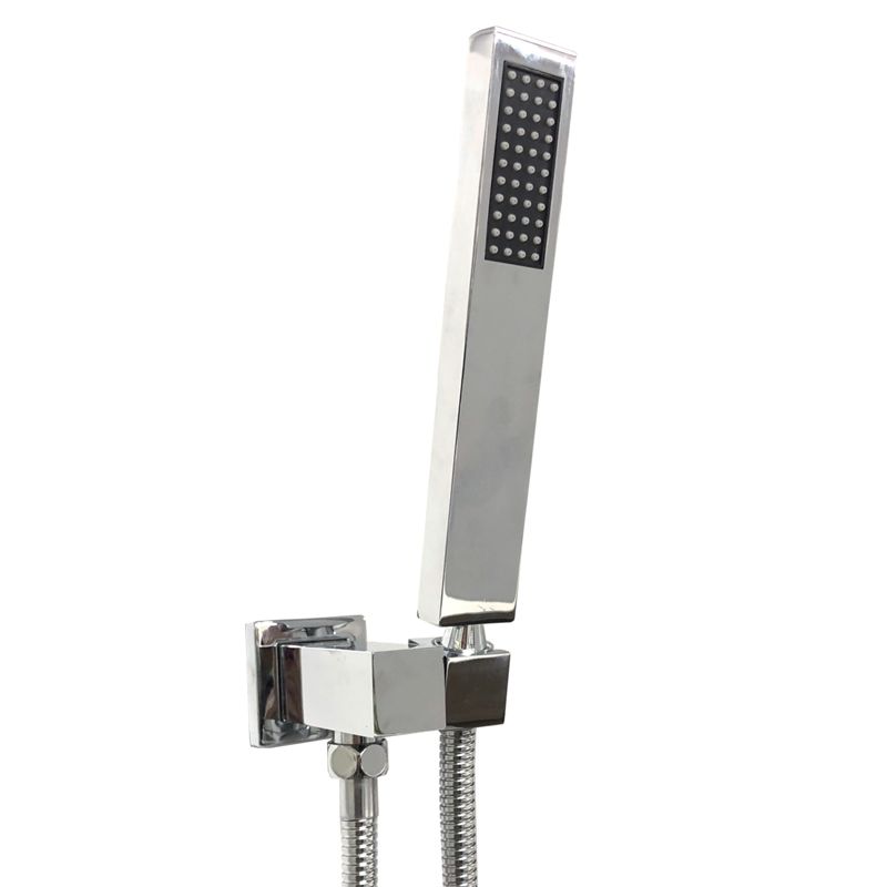 [40258] Square Chrome Handheld Shower Set