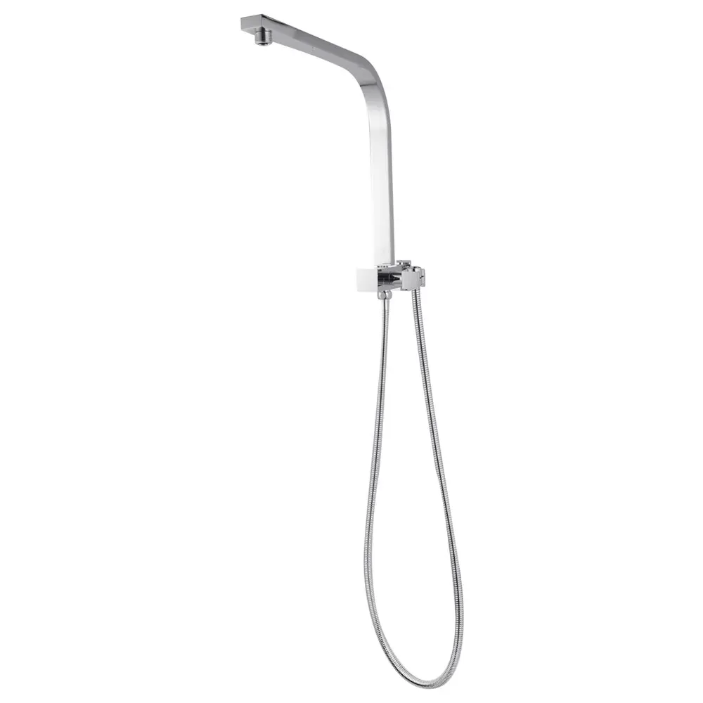 Square Chrome Shower Station without Shower Head and Handheld Shower