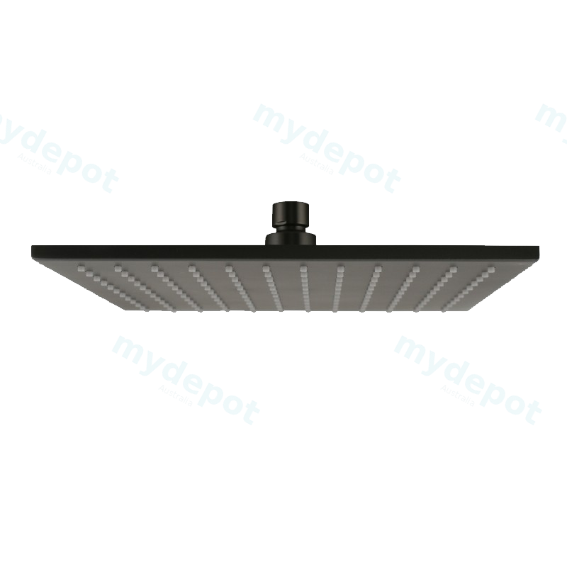 [40300] Square Gun Metal Grey Brass Rainfall Shower Head 250mm
