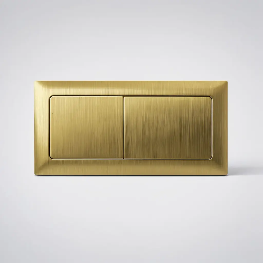 [56285] Square Press Button Brush Yellow Gold