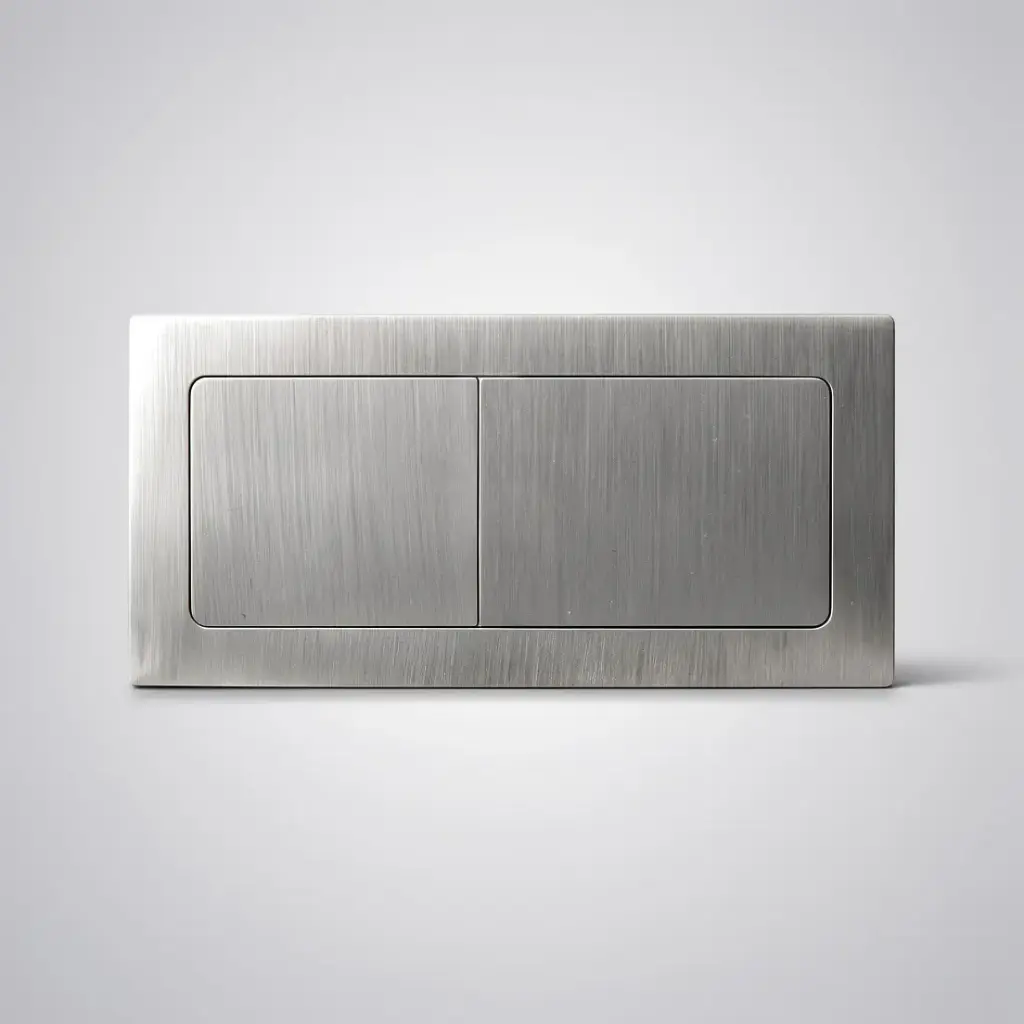 [56286] Square Press Button Brushed Nickel