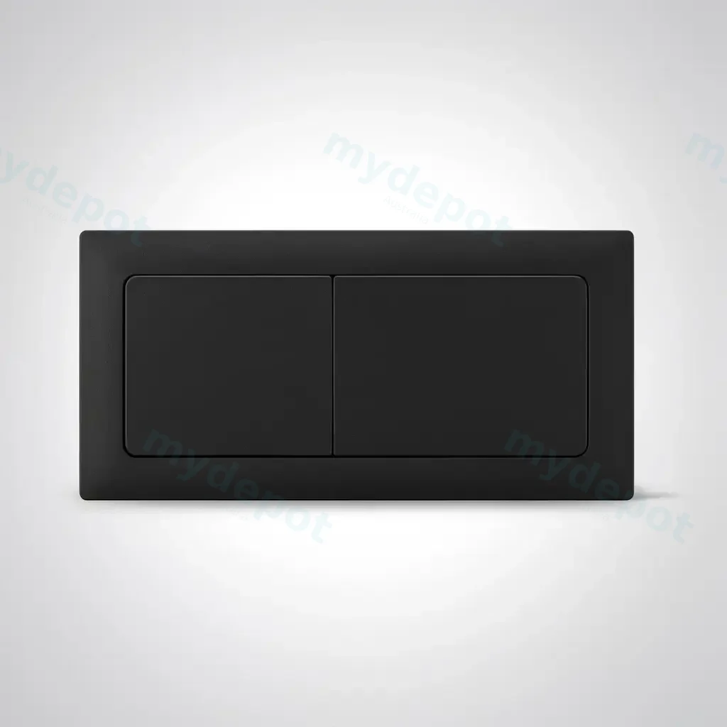 [56284] Square Press Button Matt Black
