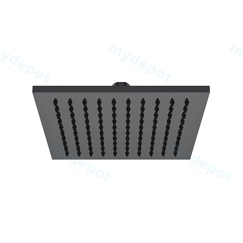 [55097] Square Rain Shower Head 200mm Matte Black
