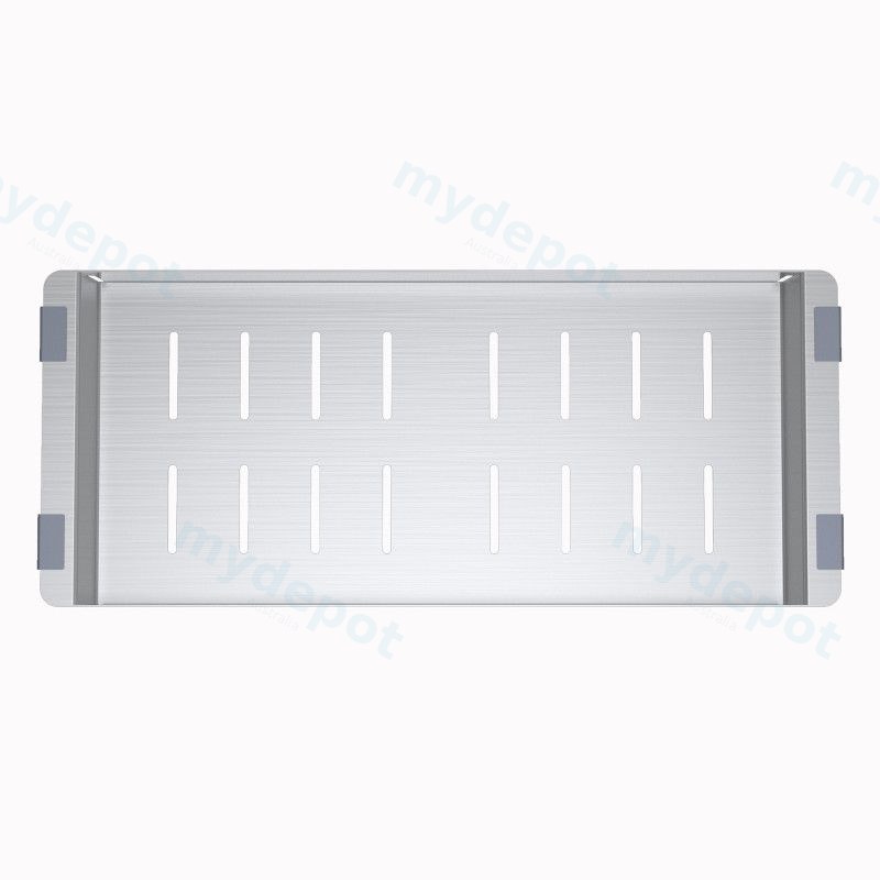 [41216] Square stainless steel colander for kitchen sink 443*183*40mm