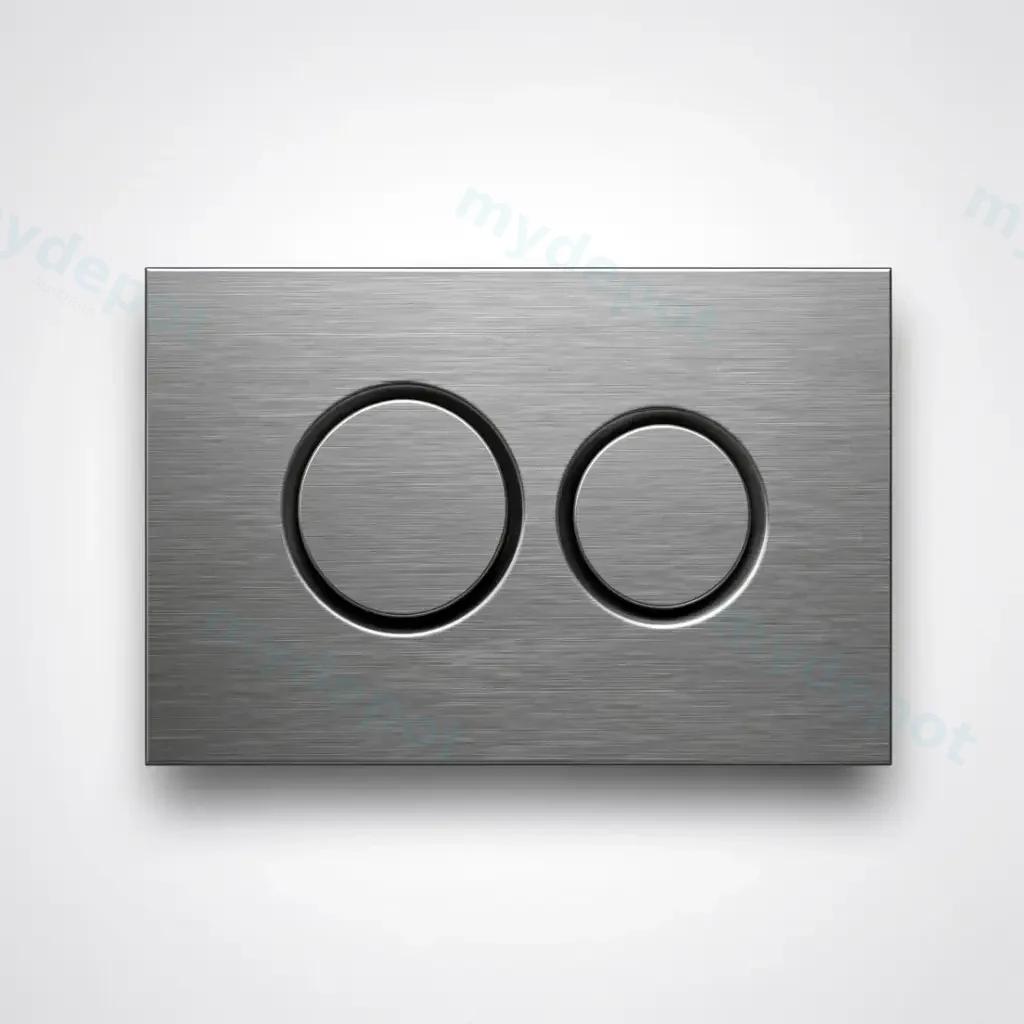 Stainless Steel Round Push Plate Gun Metal