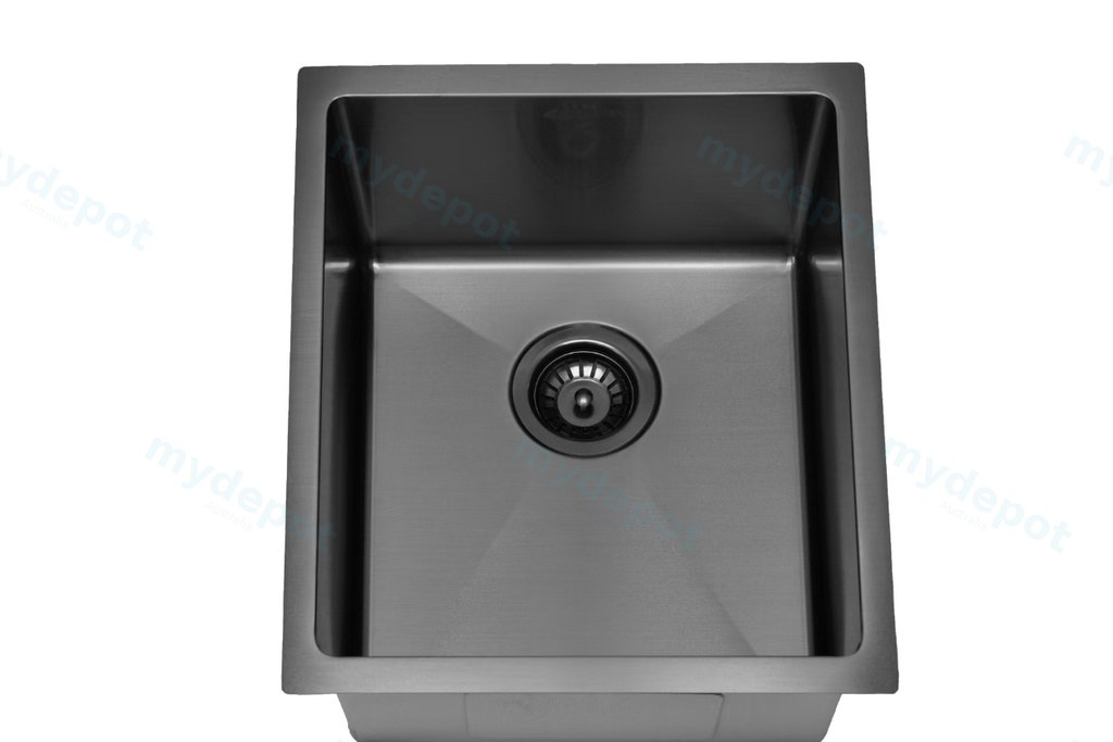 [44387] Eden Single Bowl Sink 340 x 400mm Undermount Sink (304 Stainless Steel)-Gun Metal