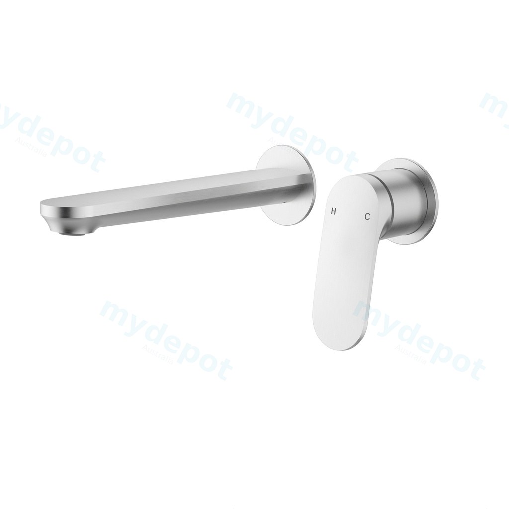 Sulu II Wall Basin Mixer Trim Kits With Separate Cover Plate Brushed Nickel