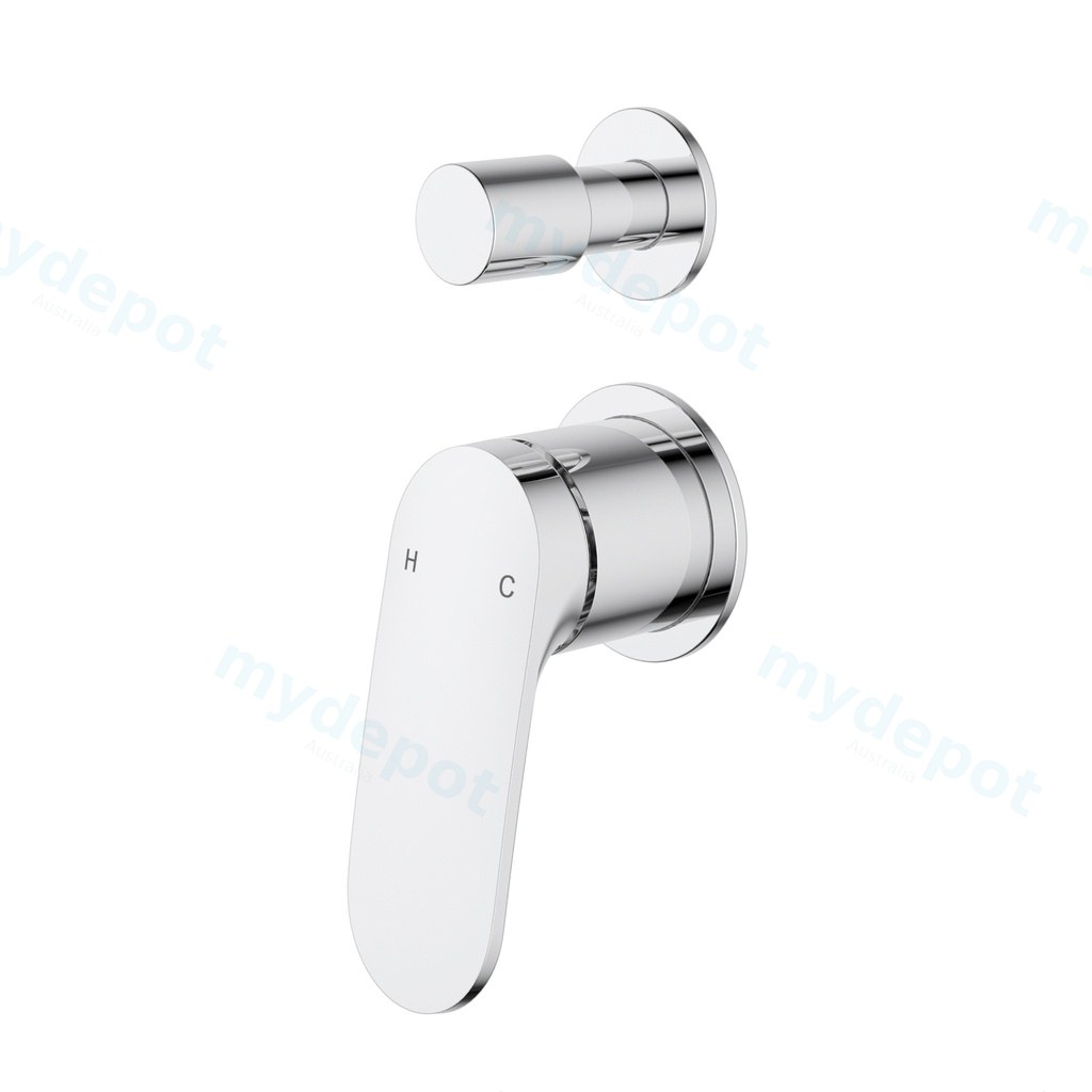 Sulu II Wall Diverter Mixer Trim Kits With Separate Cover Plate Chrome