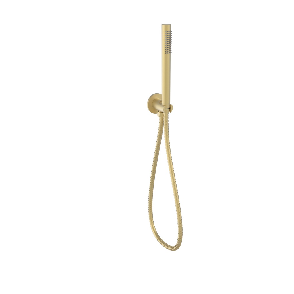 [43721] Tube Hand Shower On Wall Outlet Bracket Brushed Gold