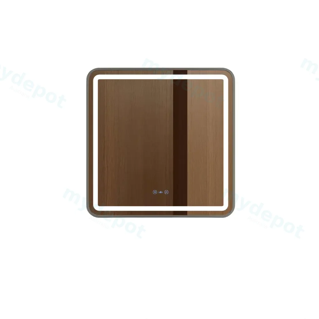 [50653] Venus Series 900x750x45mm Gun Metal Square LED Mirror