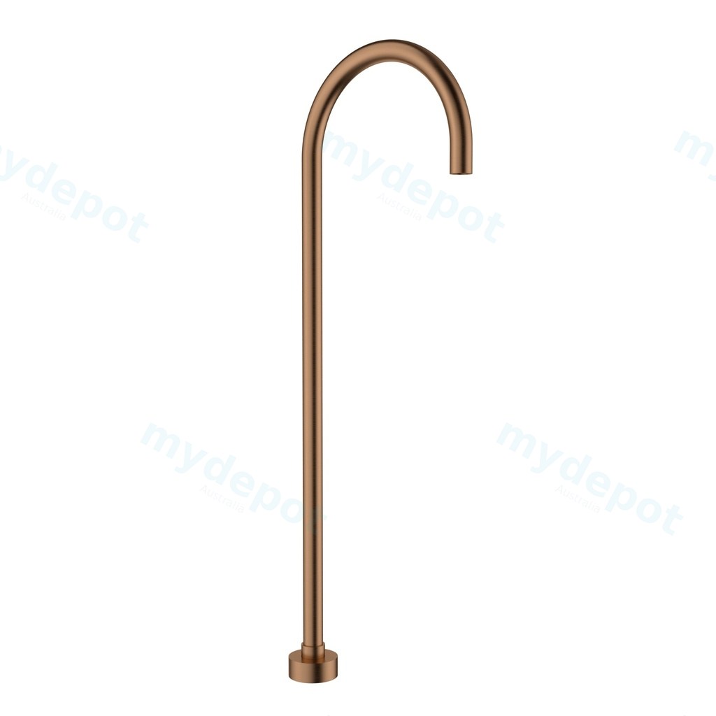 Yale  Round Floor-Mounted Bath Spout Brushed Copper