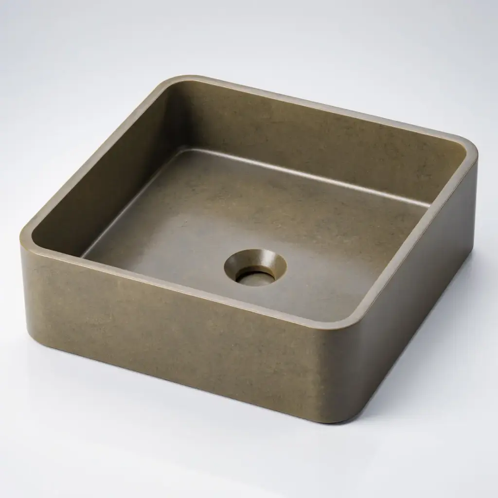 [43355] Zale Concrete Square Basin Grey 360 x 360 x 120 NTH(Dark Grey)