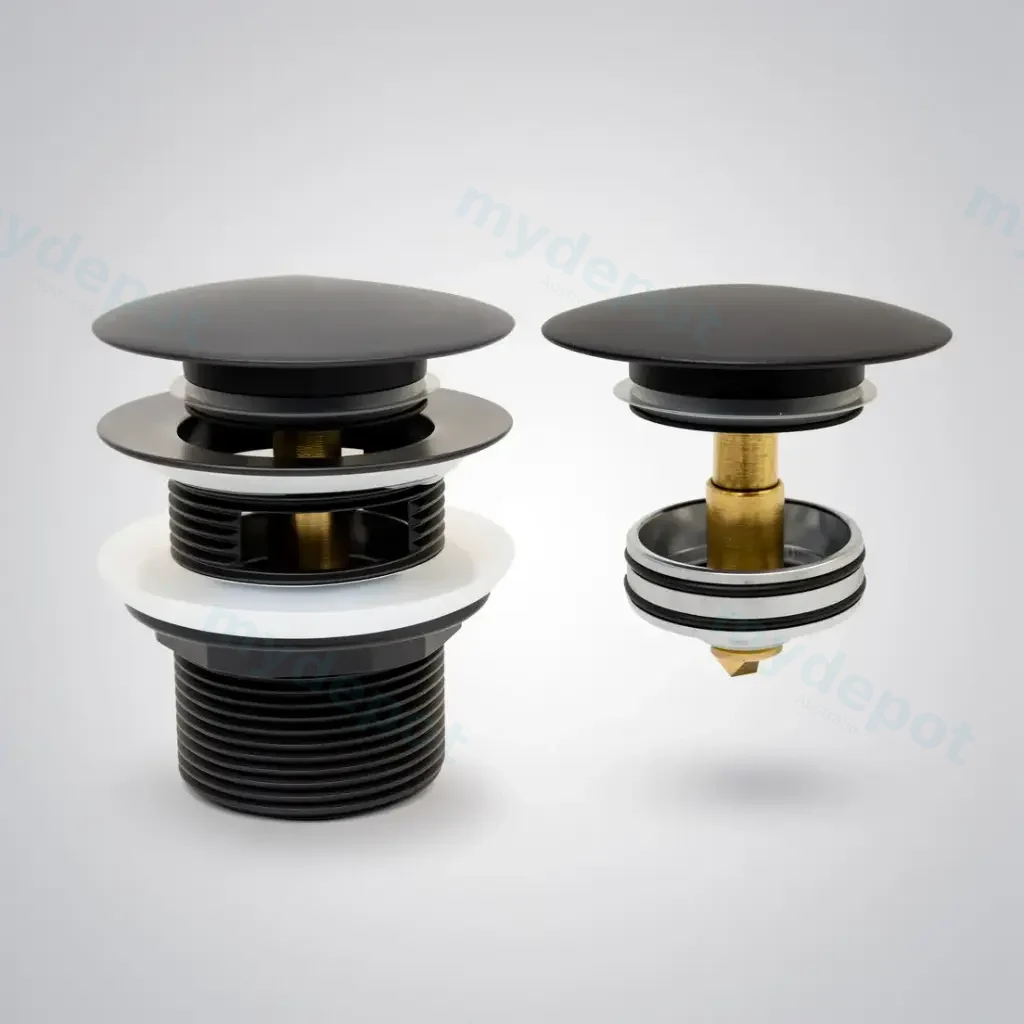 [56913] 40mm Matte Black Pop-Up Waste With Overflow