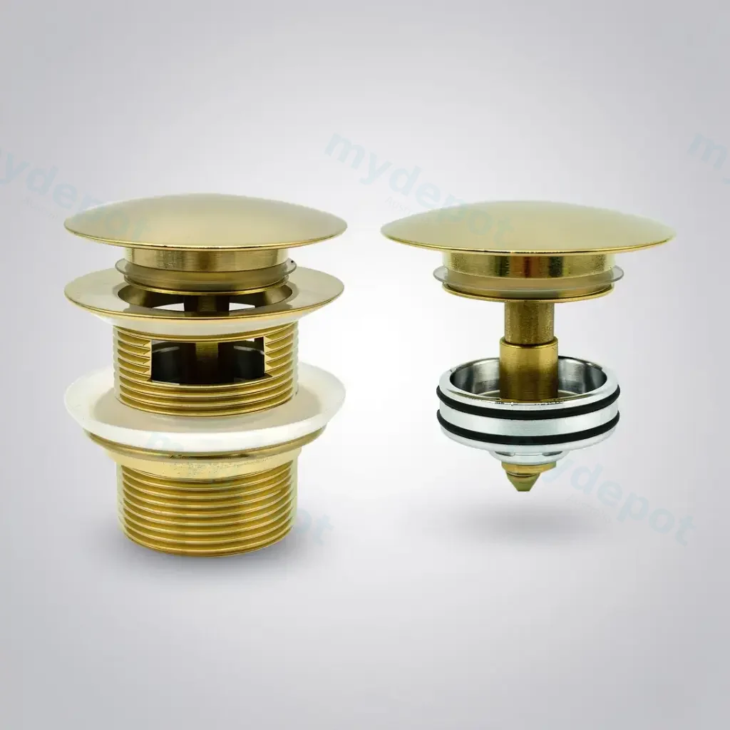 [56915] 40mm Brushed Gold Pop-Up Waste With Overflow