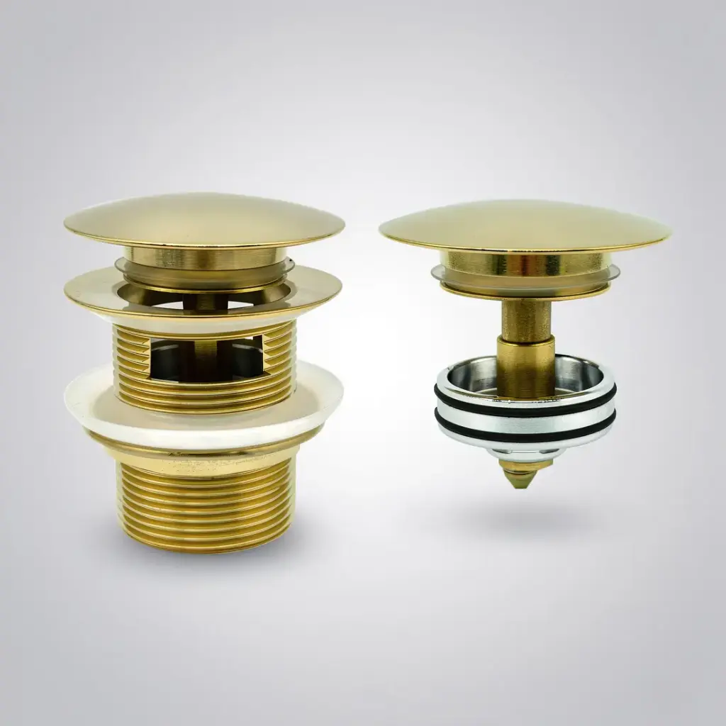 40mm Brushed Gold Pop-Up Waste With Overflow
