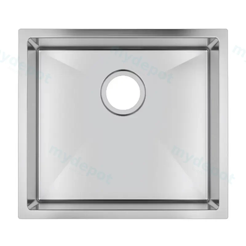 [41518] (C-500)Round Corner Chrome Stainless Steel Handmade Single Bowl Kitchen Sink 500*440*230mm