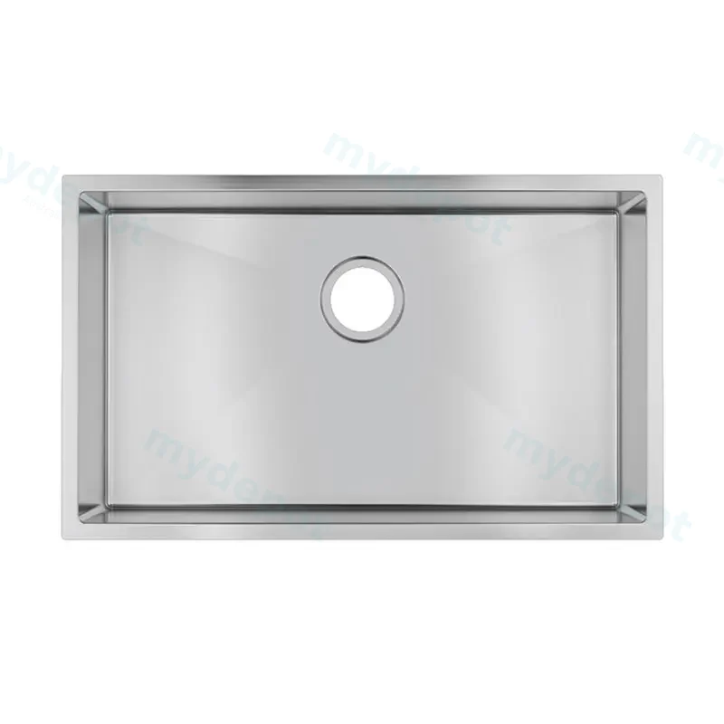 [41519] (C-762)Round Corner Chrome Stainless Steel Handmade Single Bowl Kitchen Sink 762*457*254mm