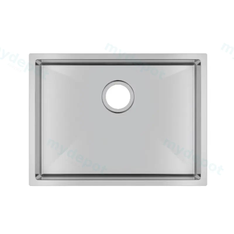 (C-600)Round Corner Chrome Stainless Steel Handmade Single Bowl Kitchen Sink 600*450*230mm