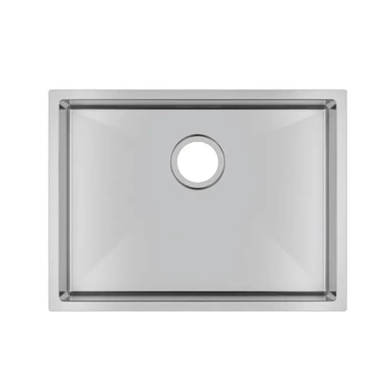 [41524] (C-600)Round Corner Chrome Stainless Steel Handmade Single Bowl Kitchen Sink 600*450*230mm