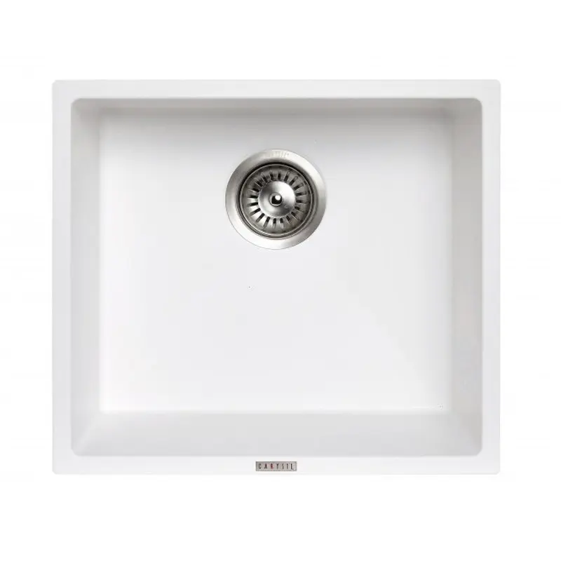 [41562] White Carysil Magic Salsa Granite Single Bowl Stone Kitchen Sink 457*406mm