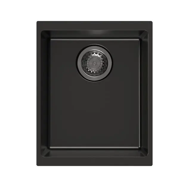 [41569] Black Carysil Enigma N100N Granite Single Bowl Stone Kitchen Sink 370*460*200mm