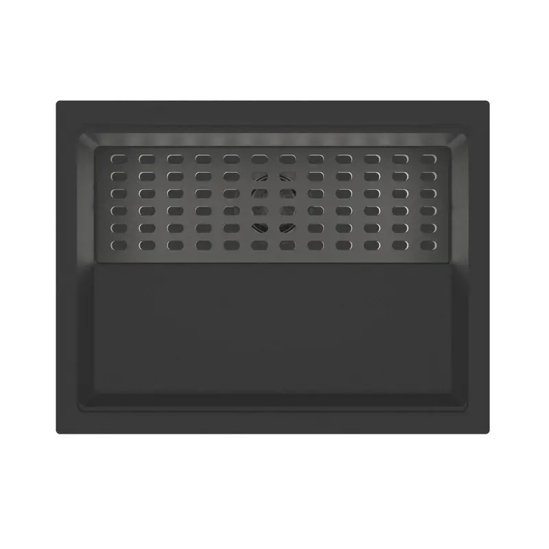 [41586] Black Carysil Harmony Big Bowl Granite Single Bowl Stone Kitchen Sink 610*457*253mm(With Bottom Grid & Colander)