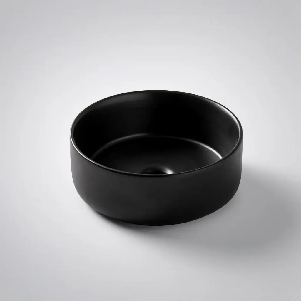 300*300*110mm Matte Black Above Counter Basin(32mm Nonoverflow)