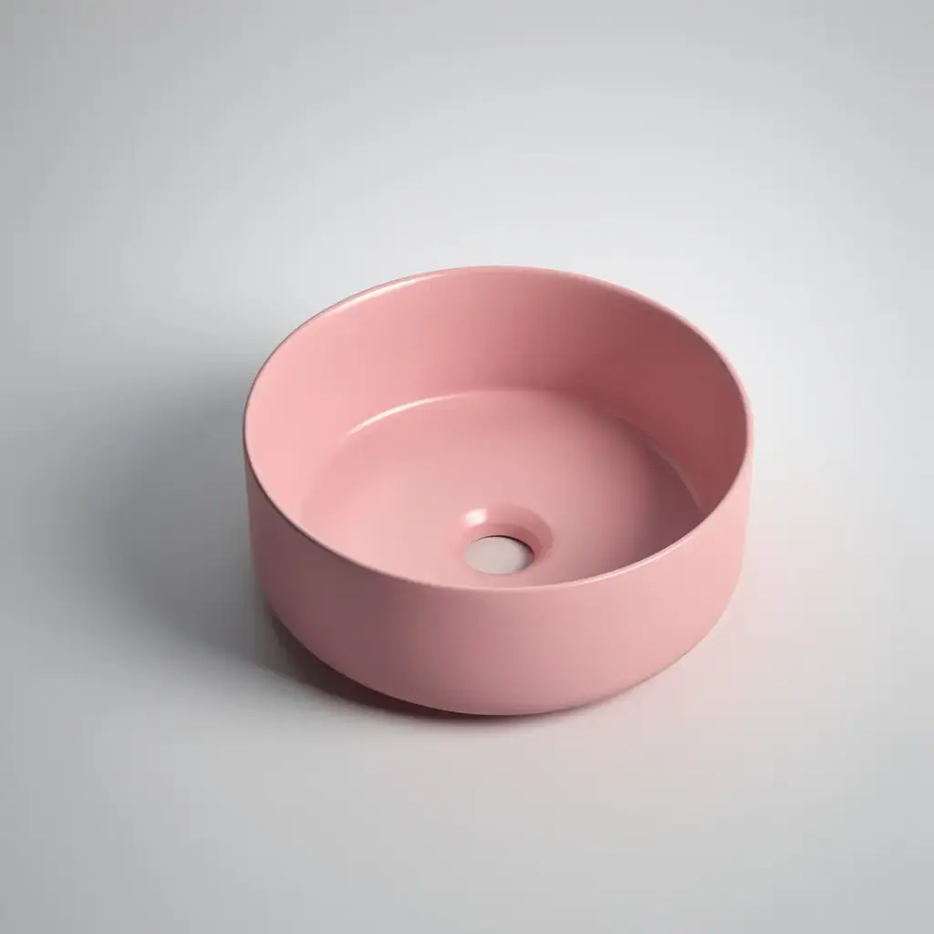 [41658] 300*300*110mm Matte Pink Above Counter Basin(32mm Nonoverflow)