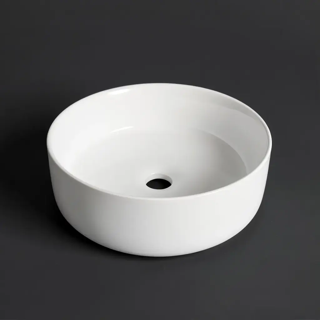 [41659] 360*360*125mm Gloss White Above Counter Basin(32mm Nonoverflow)