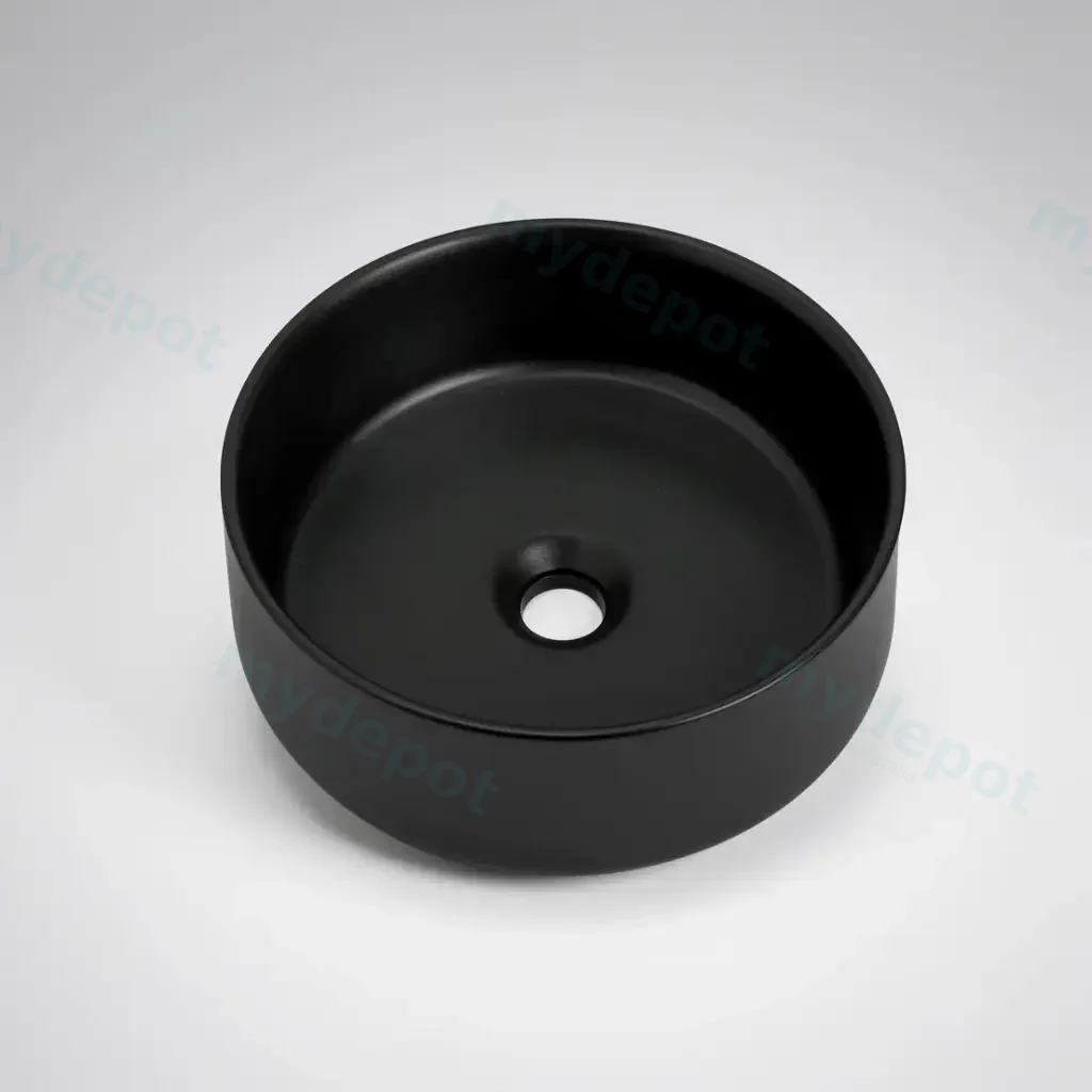 360*360*125mm Matte Black Above Counter Basin(32mm Nonoverflow)