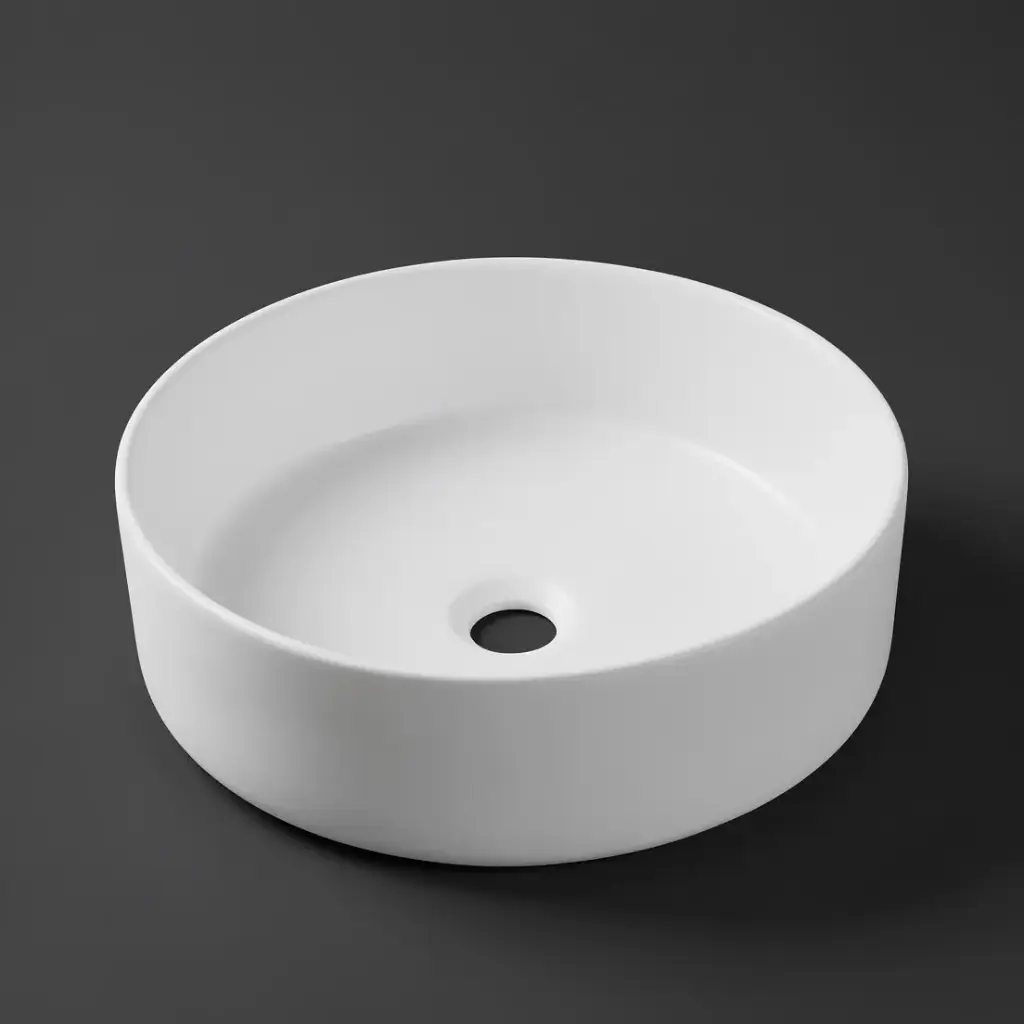 405*405*130mm Matte White Above Counter Basin(32mm Nonoverflow)