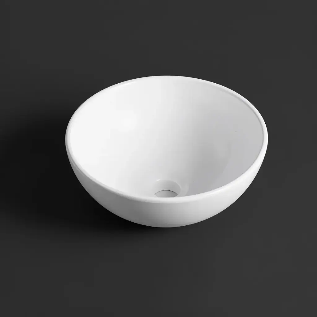 330*330*130mm Matte White Above Counter Basin(32mm Nonoverflow)
