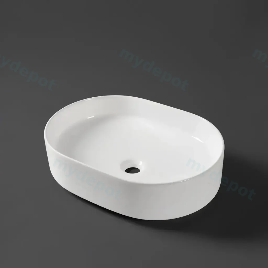 500*370*135mm Gloss White Above Counter Basin(32mm Nonoverflow)