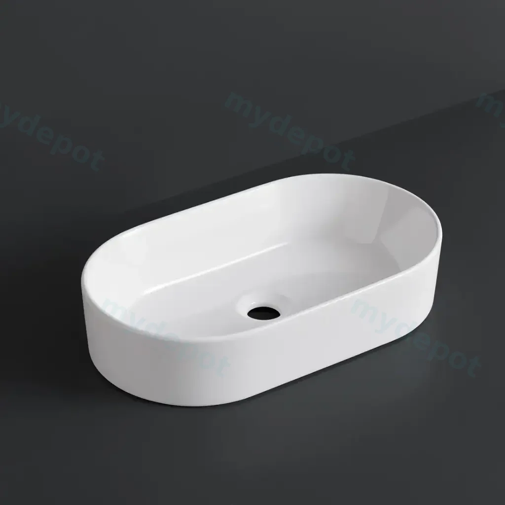 520*300*120mm Gloss White Above Counter Basin(32mm Nonoverflow)