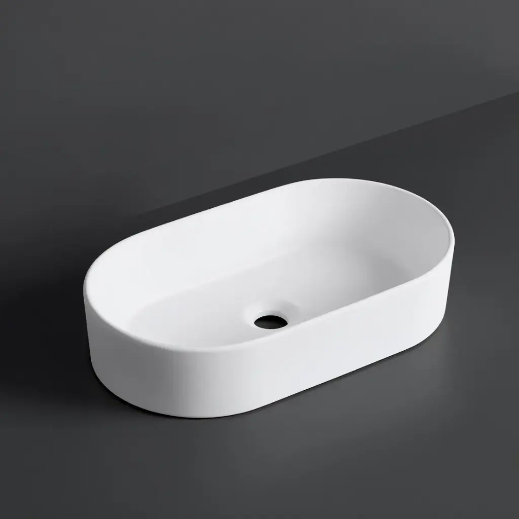 [41689] 520*300*120mm Matte White Above Counter Basin(32mm Nonoverflow)