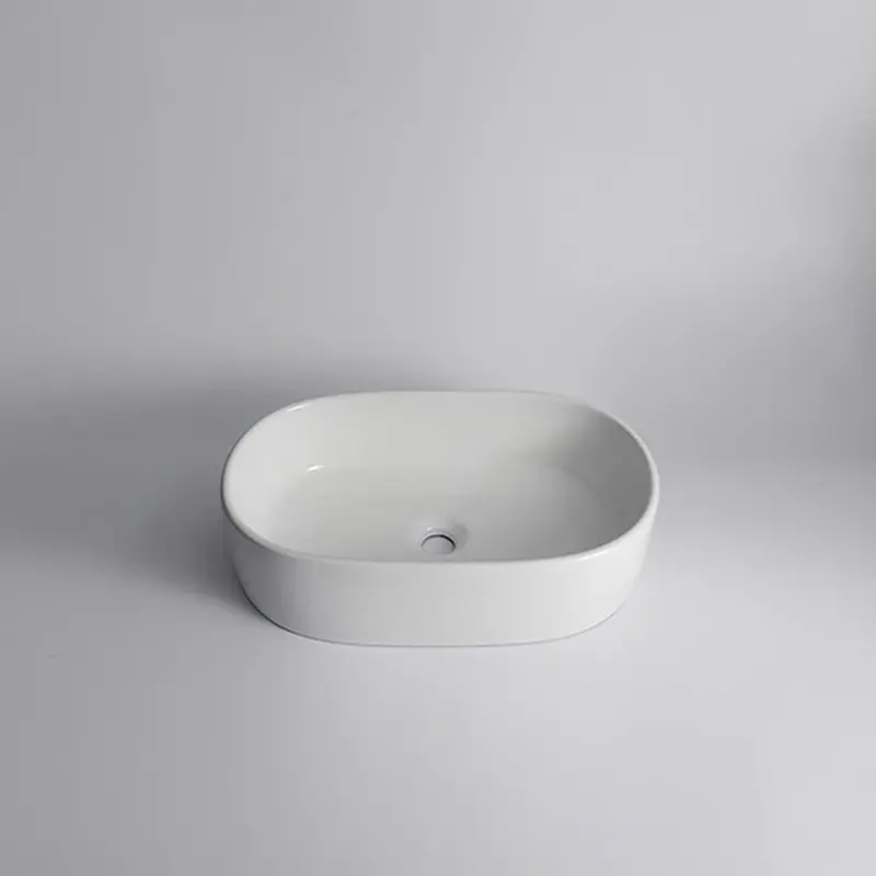 [41690] 560*350*140mm Gloss White Above Counter Basin(32mm Nonoverflow)