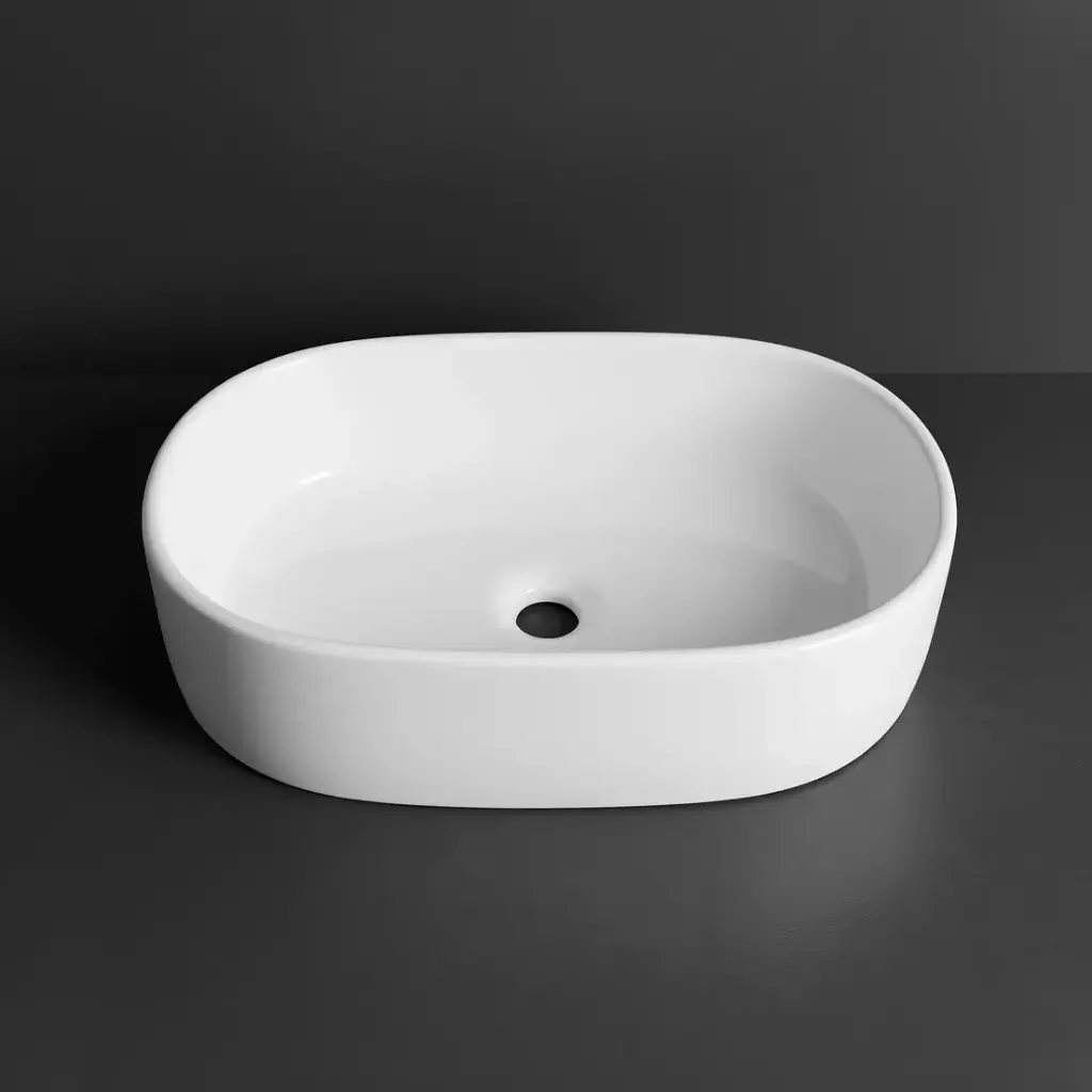 [41690] 560*350*140mm Gloss White Above Counter Basin(32mm Nonoverflow)