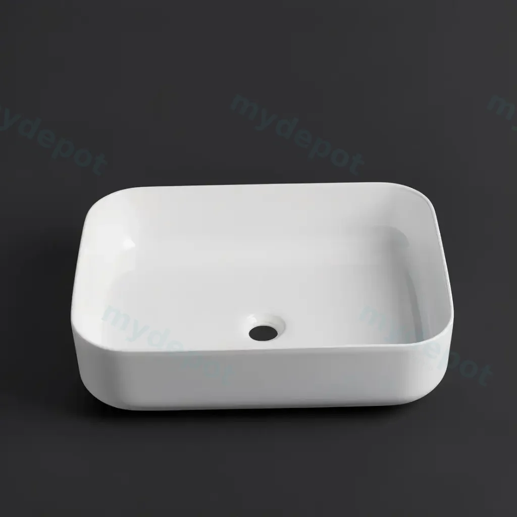 500*400*135mm Gloss White Above Counter Basin(32mm Nonoverflow)